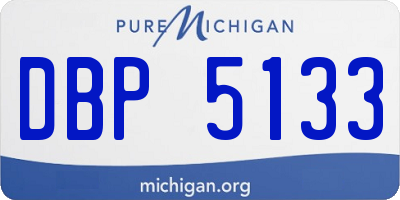MI license plate DBP5133