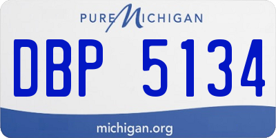 MI license plate DBP5134