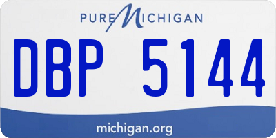 MI license plate DBP5144