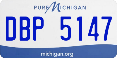 MI license plate DBP5147