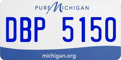 MI license plate DBP5150