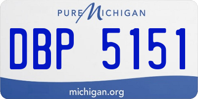 MI license plate DBP5151