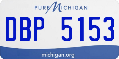 MI license plate DBP5153