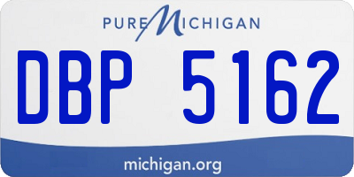 MI license plate DBP5162
