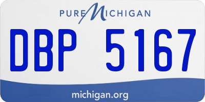 MI license plate DBP5167