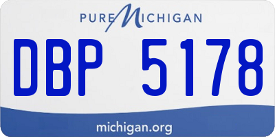 MI license plate DBP5178