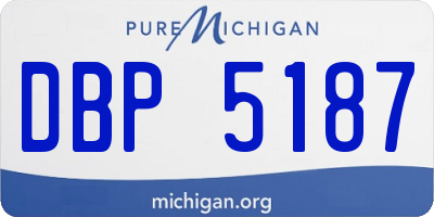 MI license plate DBP5187
