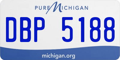 MI license plate DBP5188