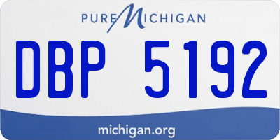 MI license plate DBP5192