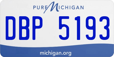 MI license plate DBP5193