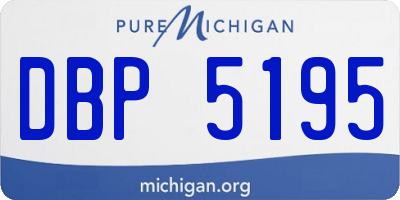 MI license plate DBP5195