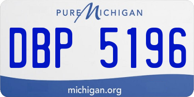 MI license plate DBP5196