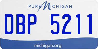 MI license plate DBP5211