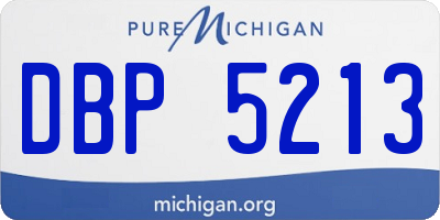 MI license plate DBP5213