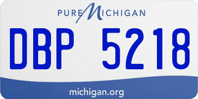 MI license plate DBP5218