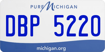 MI license plate DBP5220