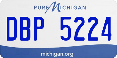 MI license plate DBP5224