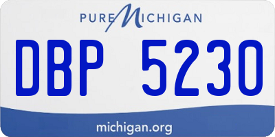 MI license plate DBP5230