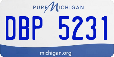 MI license plate DBP5231