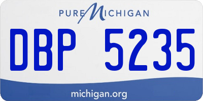 MI license plate DBP5235