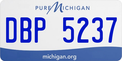 MI license plate DBP5237