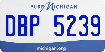 MI license plate DBP5239