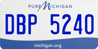 MI license plate DBP5240
