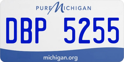MI license plate DBP5255