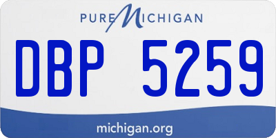 MI license plate DBP5259