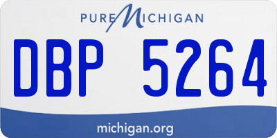 MI license plate DBP5264