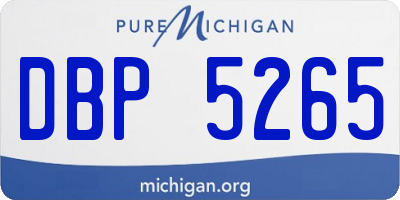 MI license plate DBP5265