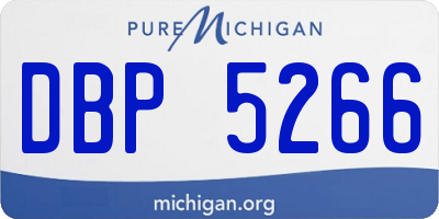 MI license plate DBP5266