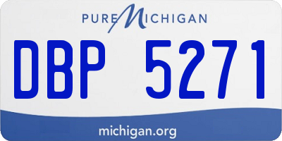 MI license plate DBP5271