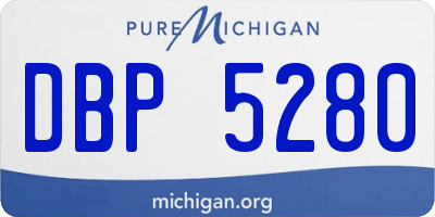 MI license plate DBP5280