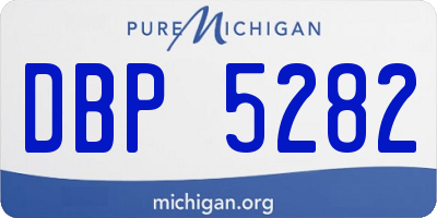 MI license plate DBP5282