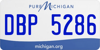 MI license plate DBP5286