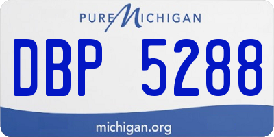 MI license plate DBP5288
