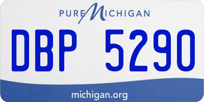 MI license plate DBP5290