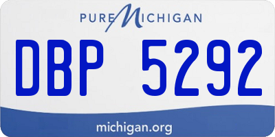 MI license plate DBP5292