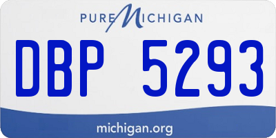 MI license plate DBP5293