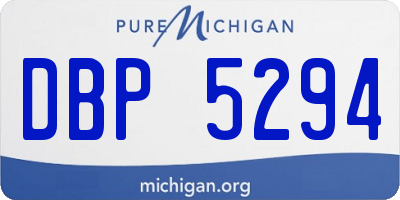 MI license plate DBP5294