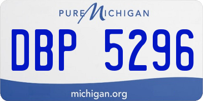 MI license plate DBP5296