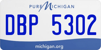 MI license plate DBP5302