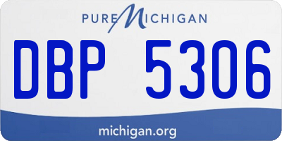 MI license plate DBP5306