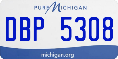 MI license plate DBP5308