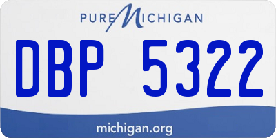 MI license plate DBP5322