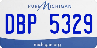 MI license plate DBP5329