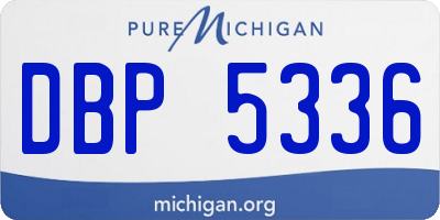 MI license plate DBP5336