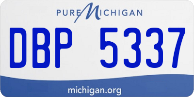 MI license plate DBP5337