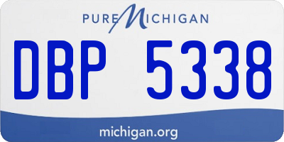 MI license plate DBP5338